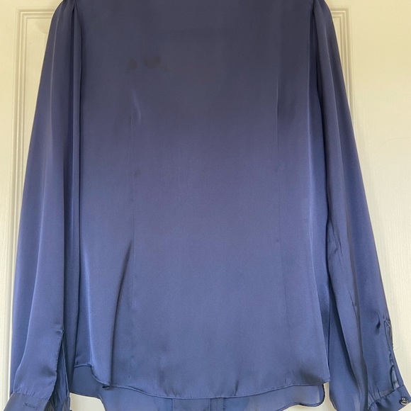 Ann Klein Blouse Navy Size Medium - Picture 3 of 10